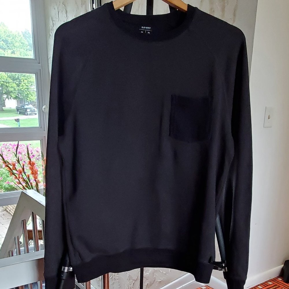 Old Navy Gray Front Pocket Crewneck Sweatshirt
